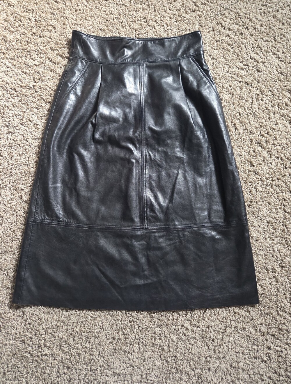 Iris Setlakwe Leather Midi Skirt